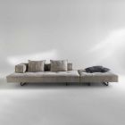 Sofá de diseño moderno Cardo, tapicería de cuero Viadurini