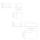 Sofá modular para exteriores en madera contrachapada marina Made in Italy - Bahias Viadurini