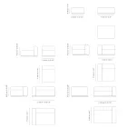 Sofá de exterior modular en tela repelente al agua Made in Italy - Bahias Viadurini