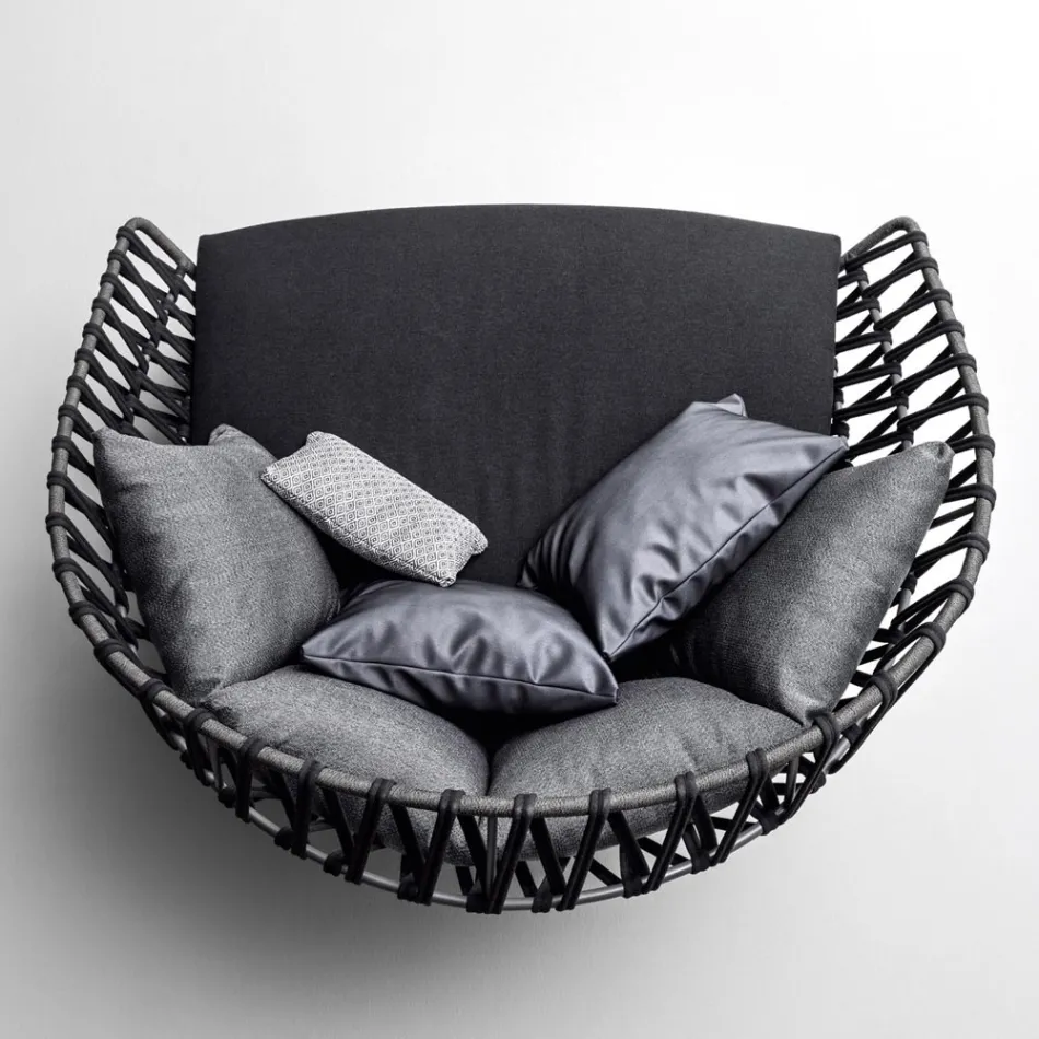 Sofá de exterior con cojines incluidos Made in Italy - Emmacross de Varaschin Viadurini