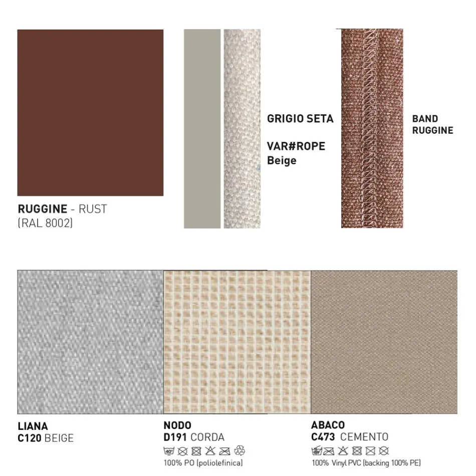 Sofá de exterior con cojines incluidos Made in Italy - Emmacross de Varaschin Viadurini