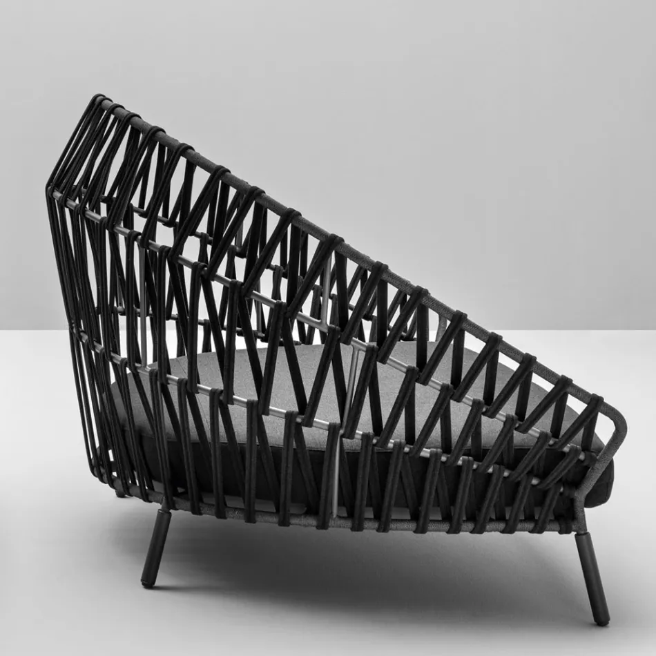 Sofá de exterior con cojines incluidos Made in Italy - Emmacross de Varaschin Viadurini