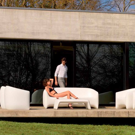 Sofá de exterior de diseño en resina de polietileno Blow by Vondom Viadurini