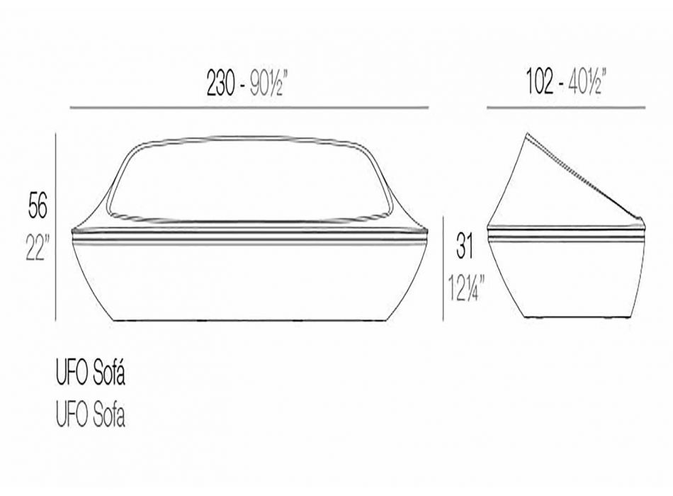 Sofá de exterior Ufo by Vondom de diseño en resina de polietileno Viadurini