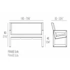 Sofá de exterior Frame by Vondom, en resina de polietileno, diseño. Viadurini