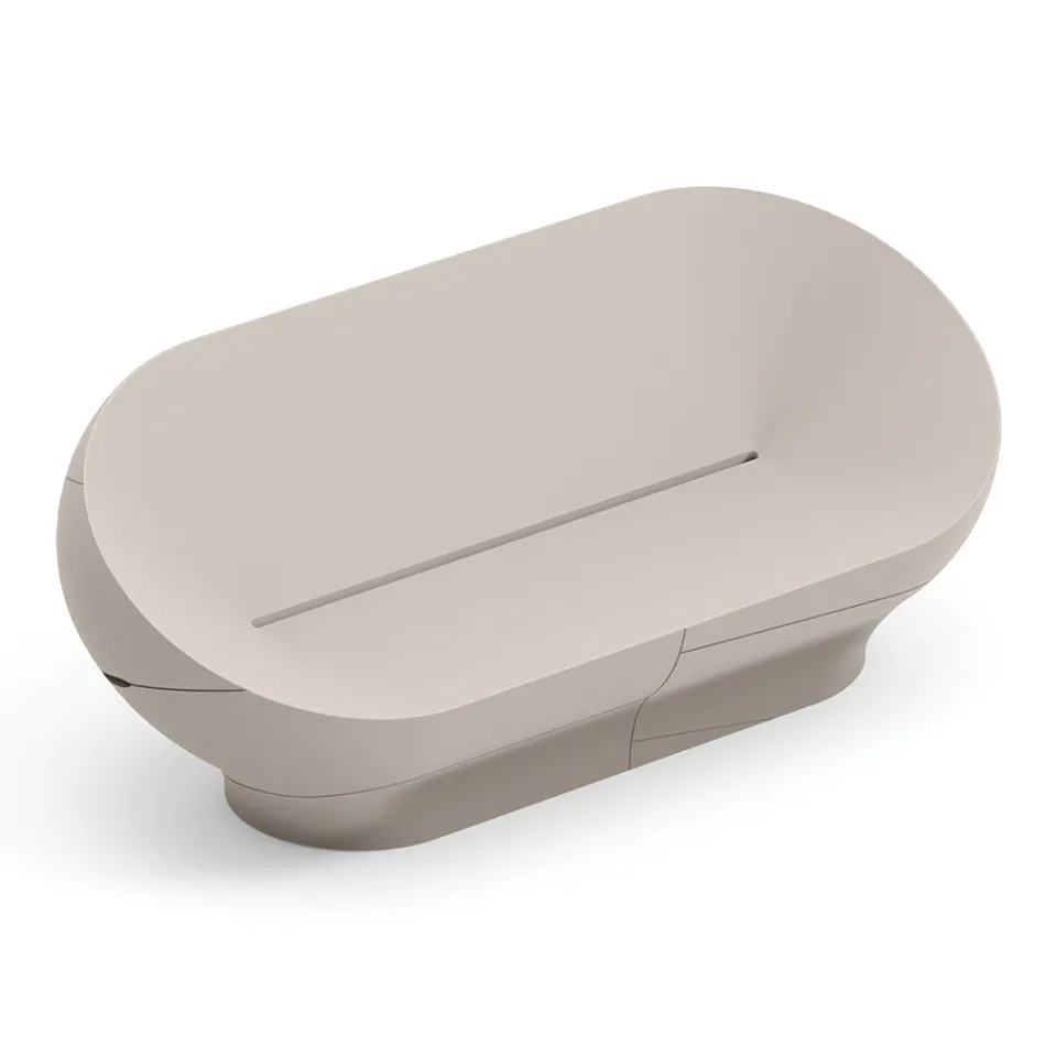 Sofá de exterior de polietileno disponible en varios colores - Toalla Viadurini