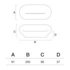 Sofá de exterior de polietileno disponible en varios colores - Toalla Viadurini