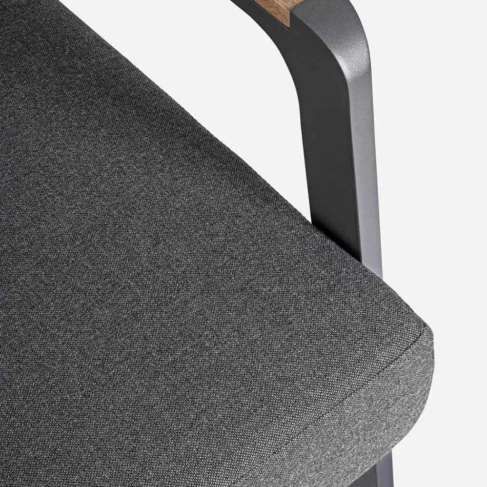 Sofá de exterior en tela con estructura de aluminio, Homemotion - Cara Viadurini