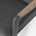 Sofá de exterior en tela con estructura de aluminio, Homemotion - Cara Viadurini