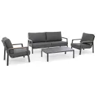 Sofá de exterior en tela con estructura de aluminio, Homemotion - Cara Viadurini