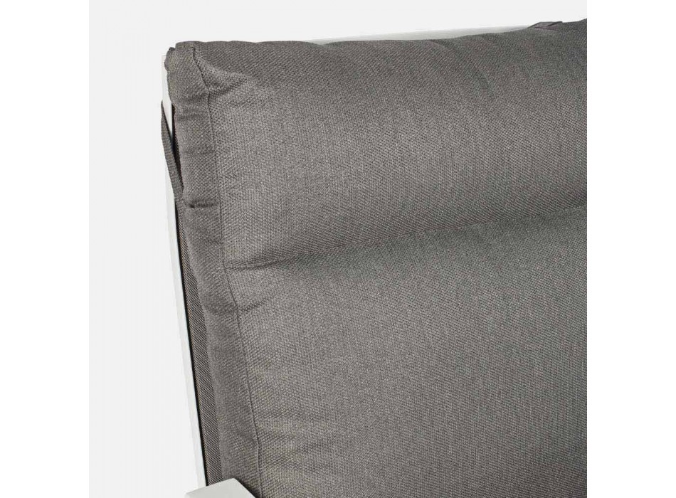 Sofá de exterior en tela y aluminio con respaldo reclinable - Nathy Viadurini