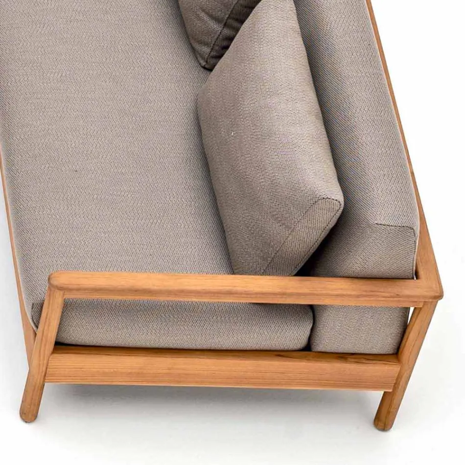 Sofá al aire libre Varaschin Bali moderno con cojines acolchados Viadurini