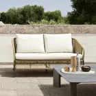 Sofá de jardín de 2 plazas en aluminio con tejido - Cricket by Varaschin Viadurini