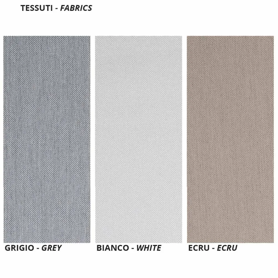 Cojines de sofá de jardín de 3 plazas incluidos en acero Made in Italy - Brienne Viadurini