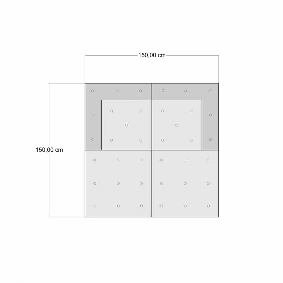 Sofá de jardín étnico de dos plazas en tela repelente al agua - Shamo Viadurini