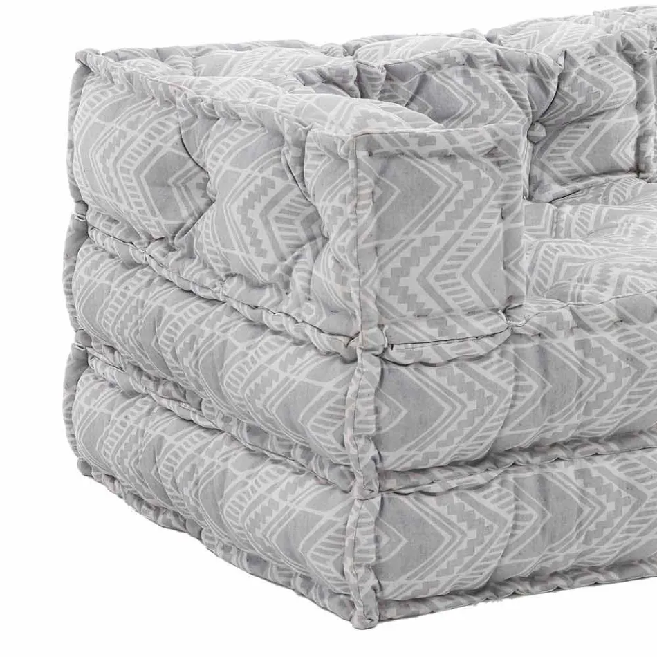 Sofá de jardín étnico de dos plazas en tela repelente al agua - Shamo Viadurini