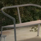 Sofá de jardín con base de aluminio y asiento de textileno Made in Italy - Maureen Viadurini