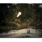 Sofá de jardín con base de aluminio y asiento de textileno Made in Italy - Maureen Viadurini