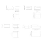 Sofá de jardín modular en madera contrachapada marina Made in Italy - Bahias Viadurini