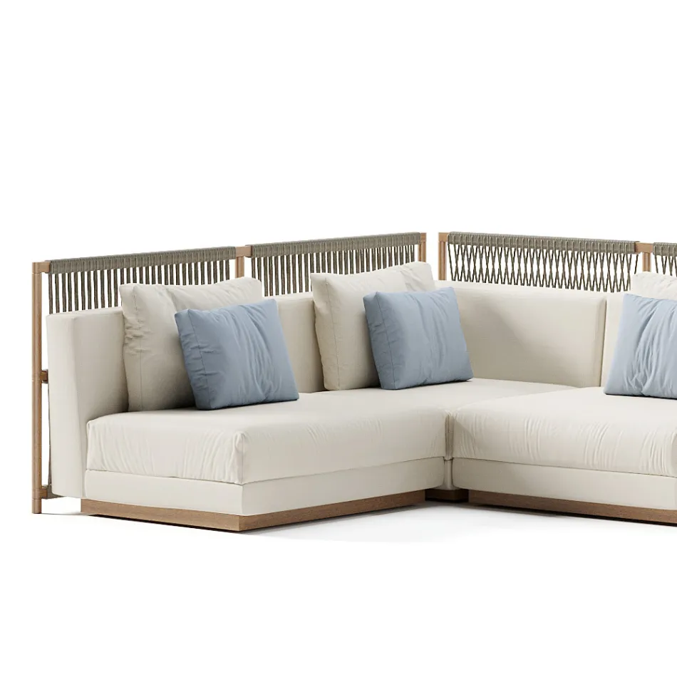 Sofá de jardín modular Made in Italy - Rubik Viadurini