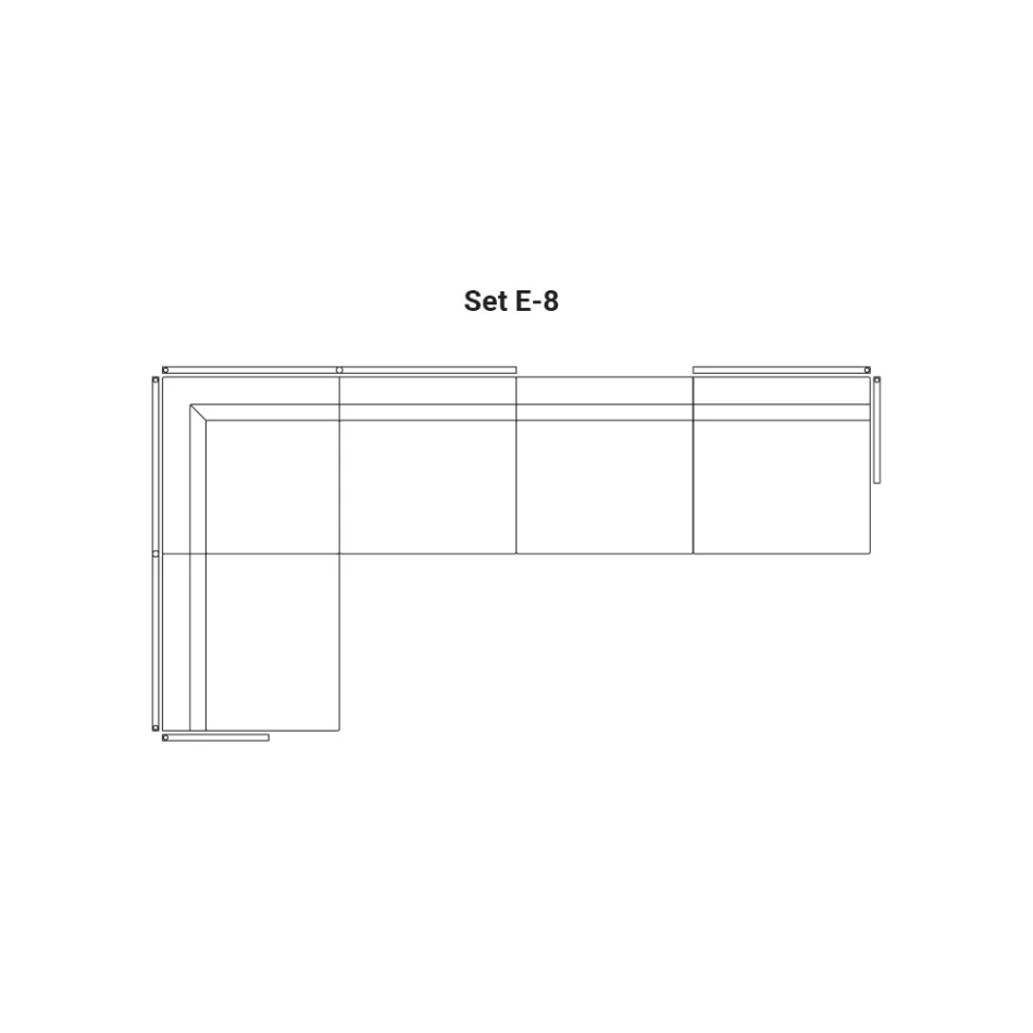 Sofá de jardín modular Made in Italy - Rubik Viadurini