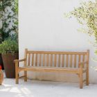 Sofá de jardín de 2 o 3 plazas en teca Made in Italy - Sleepy Viadurini