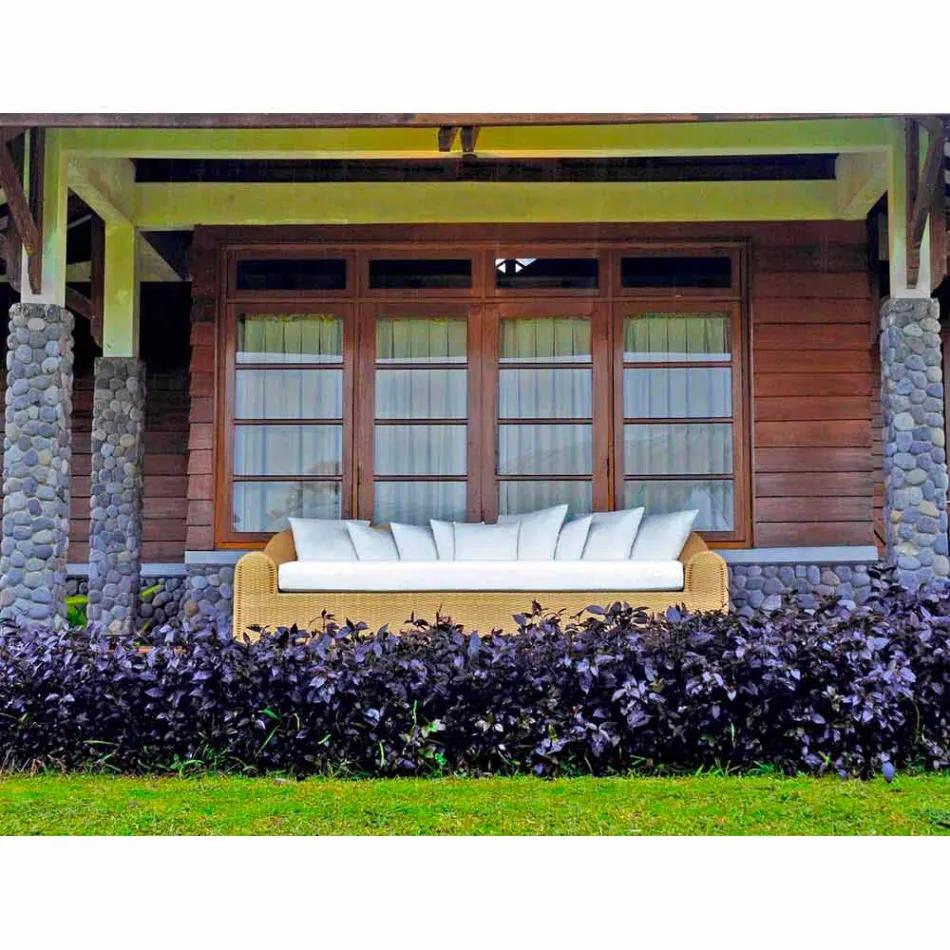 Sofá de jardín por la gran Cooper tejido a mano Viadurini