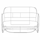 Sofá de jardín de polietileno de diseño moderno Pezzettina by Vondom Viadurini