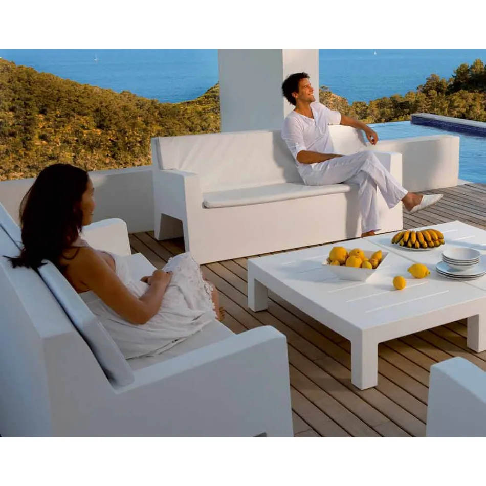 Sofá de jardín Jut by Vondom, en resina de polietileno, diseño Viadurini