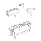 Sofá de interior con reposacabezas reclinable Made in Italy - Unleashed Viadurini