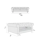 Sofá de interior disponible en diferentes tamaños Made in Italy - Vivace Viadurini