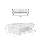 Sofá de interior disponible en diferentes tamaños Made in Italy - Vivace Viadurini