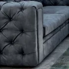 Sofá de salón con reposacabezas reclinable y península - Unleashed Viadurini