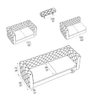 Sofá de salón con reposacabezas reclinable Made in Italy - Unleashed Viadurini