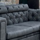 Sofá de salón con reposacabezas reclinable Made in Italy - Unleashed Viadurini
