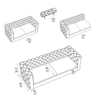 Sofá de salón con reposacabezas reclinable Made in Italy - Unleashed Viadurini