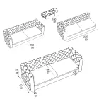 Sofá de salón con reposacabezas reclinable Made in Italy - Unleashed Viadurini