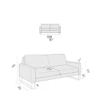 Sofá de salón con patas patín de metal cromado - Exclusivo Viadurini