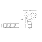 Sofá de oficina en polietileno de color mate Made in Italy - Galatea Viadurini
