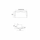 sofá de diseño moderno piel Shita, 170, 220 o 250 cm Viadurini