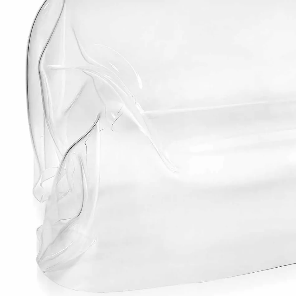 Sofá de diseño moderno en plexiglás transparente de Jolly, hecho en Italia Viadurini