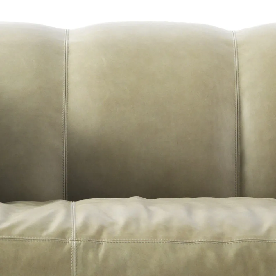 Sofá 3 plazas tapizado de diseño Grilli Shell hecho a mano en Italia Viadurini