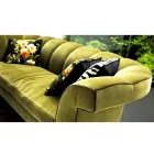 Sofá 3 plazas tapizado de diseño Grilli Shell hecho a mano en Italia Viadurini