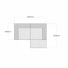 Sofá de dos plazas tapizado en tela de color de diseño étnico - fibra Viadurini