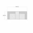 Sofá de dos plazas tapizado en tela de color de diseño étnico - fibra Viadurini