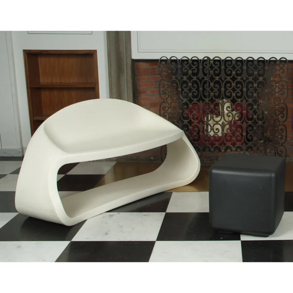 Sofá Dos Plazas Interior o Exterior en Polietileno Made in Italy - Dobles Viadurini