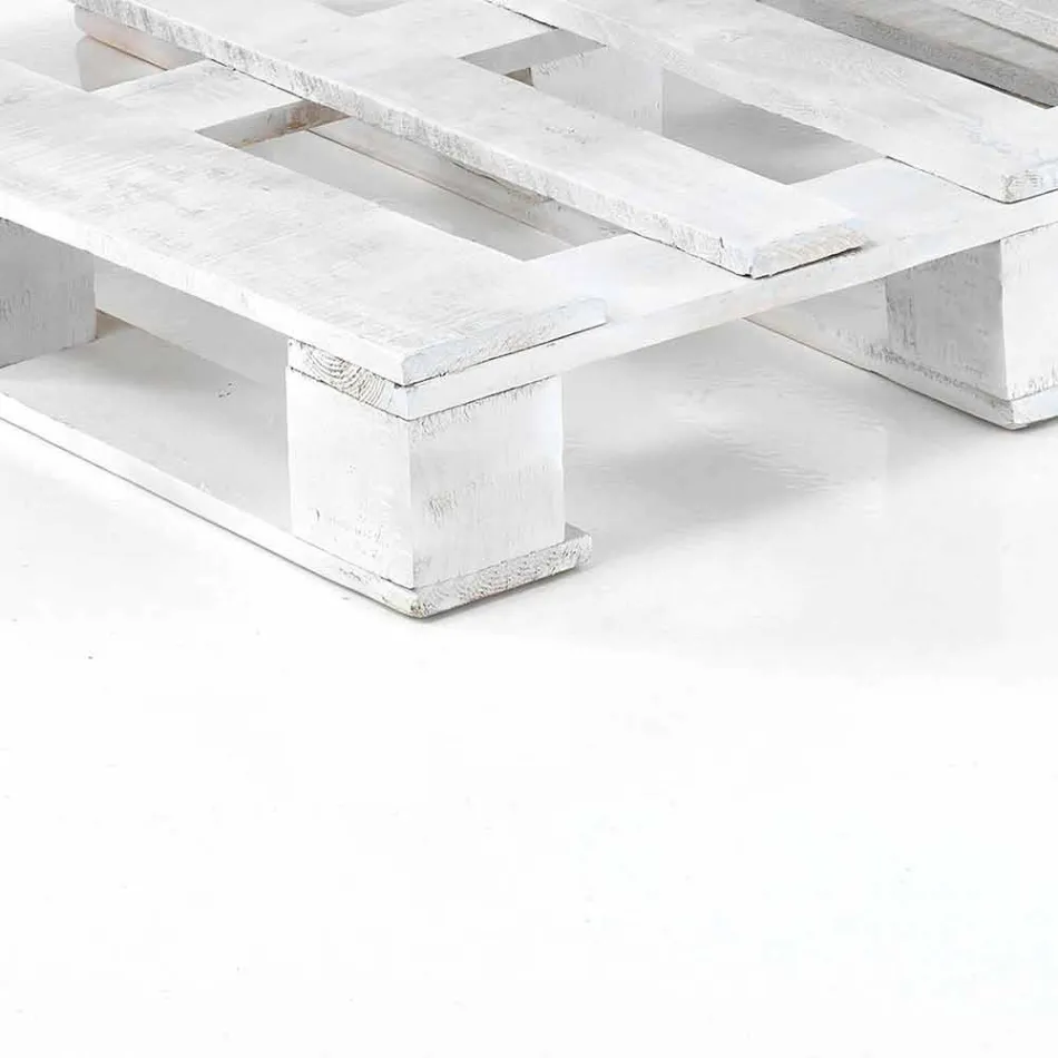 Sofá étnico acolchado de dos plazas en tela patchwork y madera - Fibra Viadurini