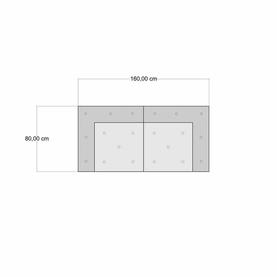 Sofá étnico acolchado de dos plazas en tela patchwork y madera - Fibra Viadurini