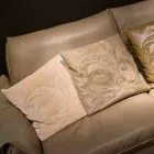 madera maciza y sofá de cuero con apoyabrazos Eva por objetos Viadurini