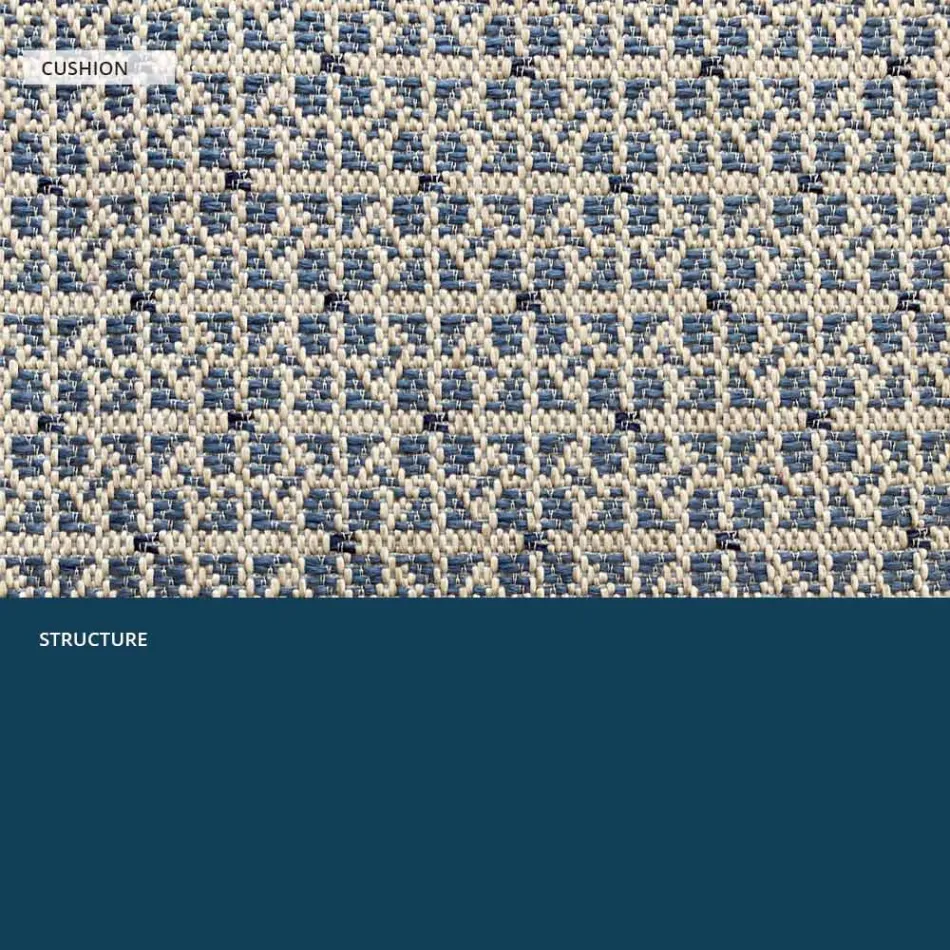 Sofá de metal para jardín moderno de alta calidad Made in Italy - Karol Viadurini